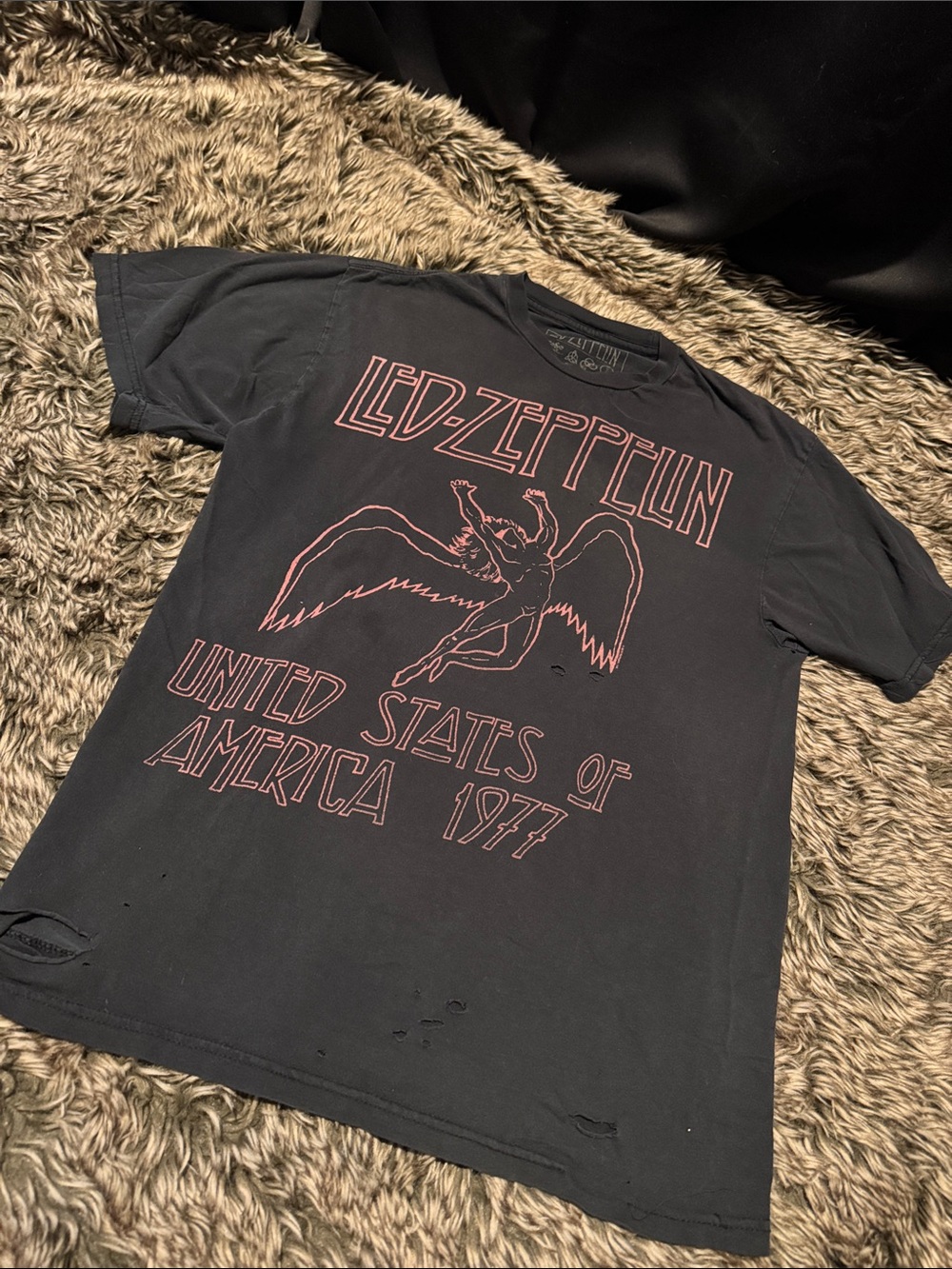 Black Led Zeppelin Band Tee - Black